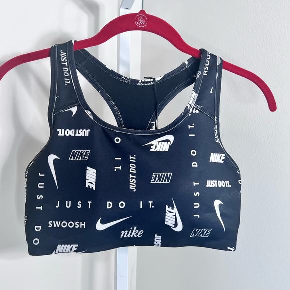 Nike Swoosh Logo Sports Bra Size Medium - Picture 1 of 11